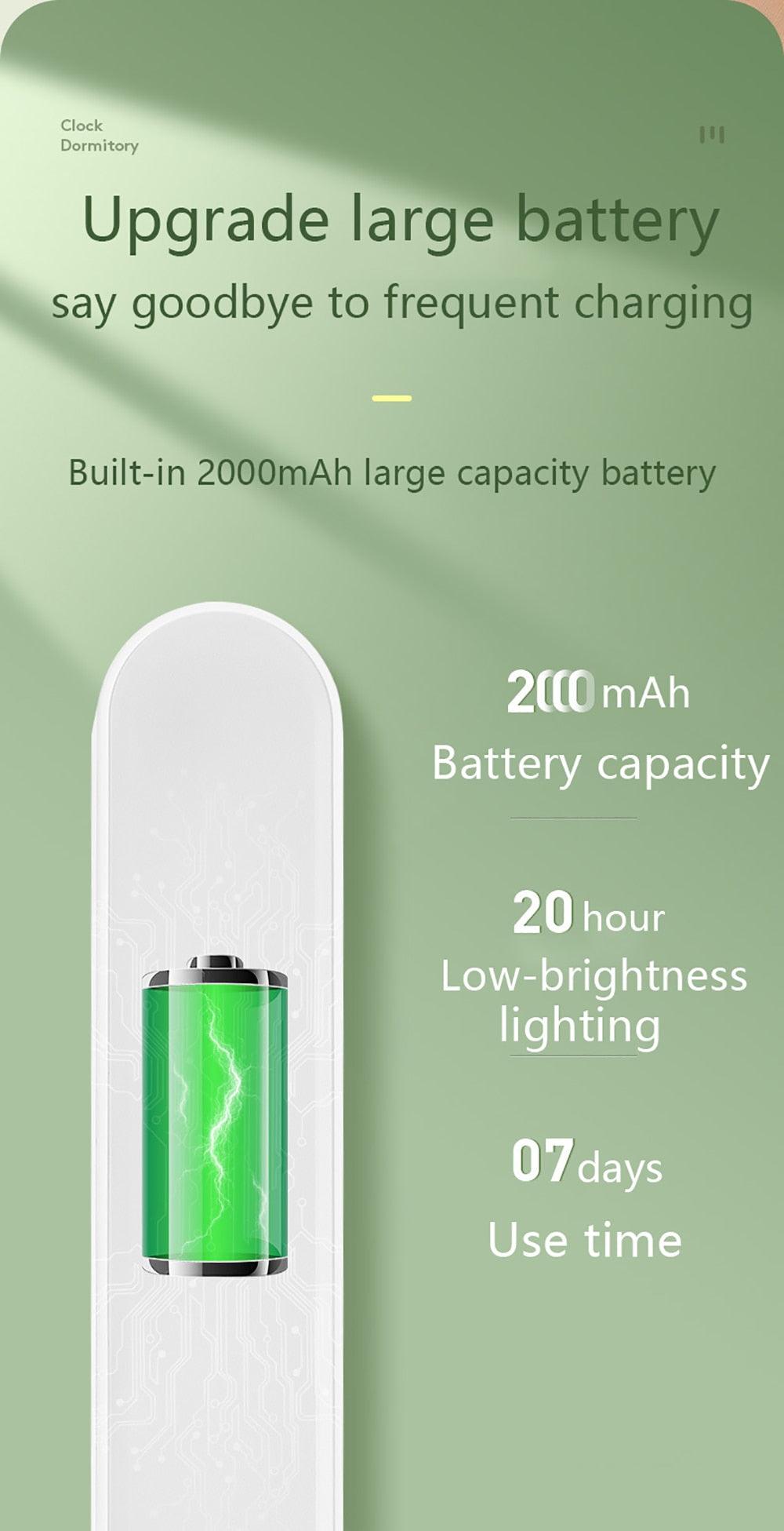 Magnetic LED Desk Lamp with Digital Clock & Delay Off