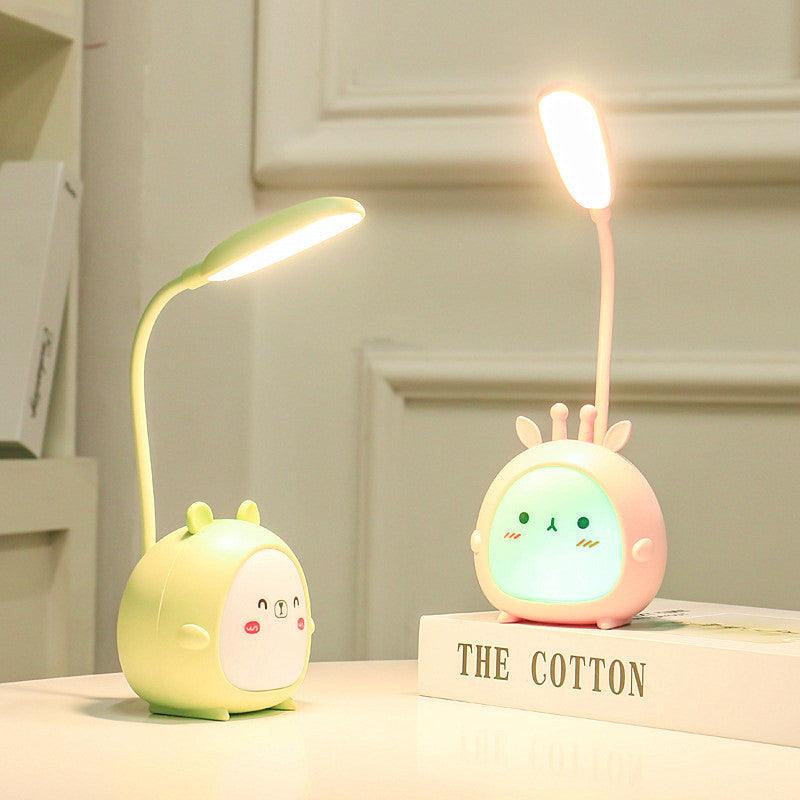 Cute Cartoon LED Desk Lamp: USB Rechargeable Eye Protection