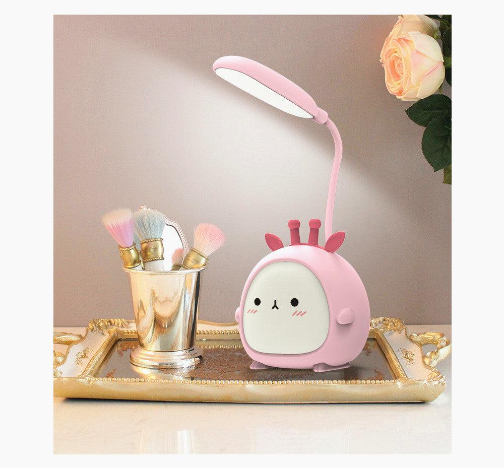 Cute Cartoon LED Desk Lamp: USB Rechargeable Eye Protection