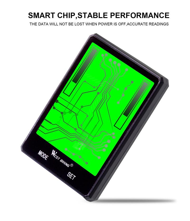 Wireless Bike Computer Speedometer with Large LCD Backlight Display