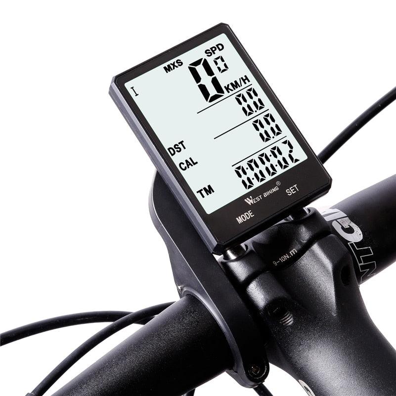 Wireless Bike Computer Speedometer with Large LCD Backlight Display