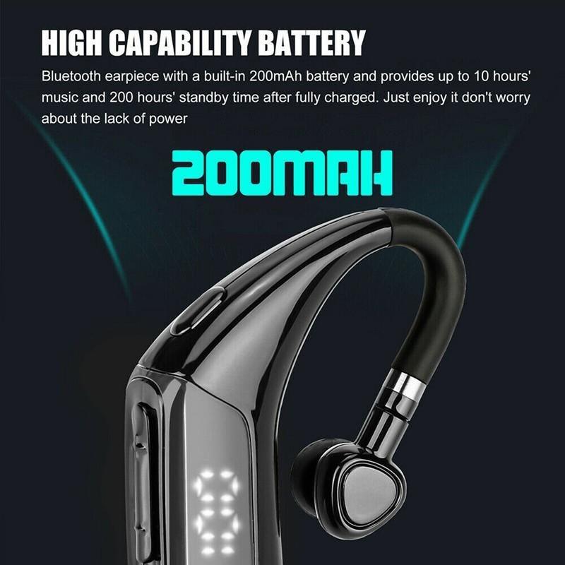Bluetooth 5.0 Wireless Business Headset with LED Power Display