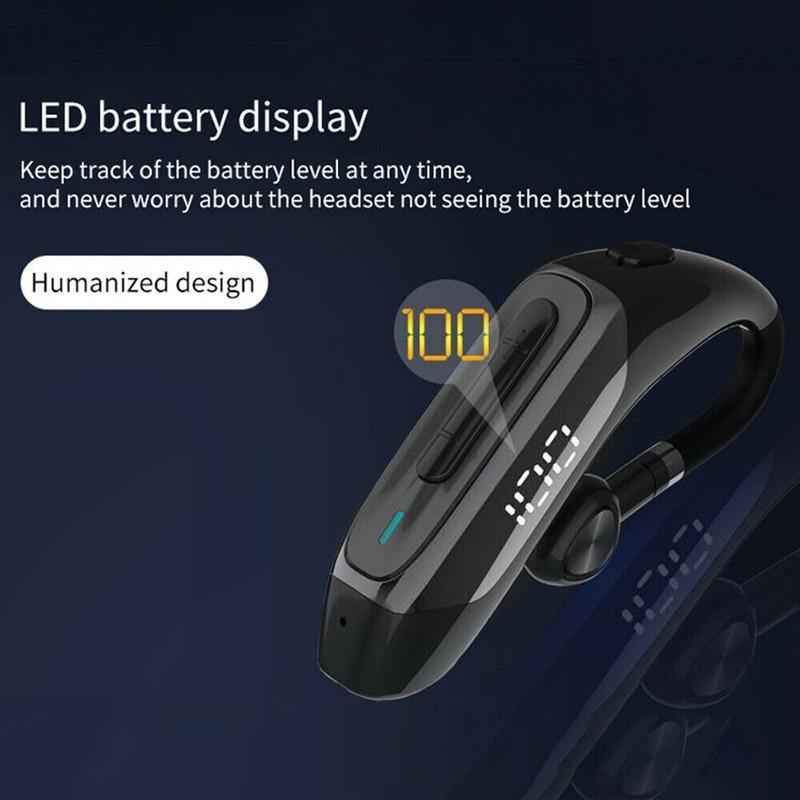 Bluetooth 5.0 Wireless Business Headset with LED Power Display