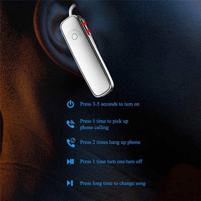 Wireless Bluetooth Business Headset with Noise-Cancelling Mic