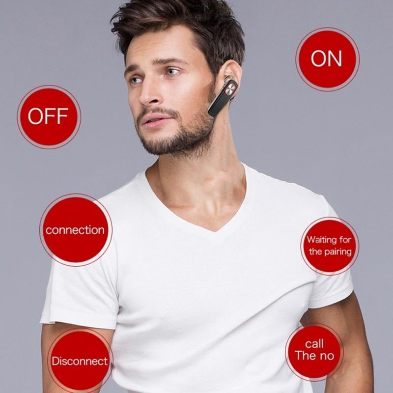 L9 Wireless Bluetooth Earpiece with Dual Noise-Cancelling Microphones