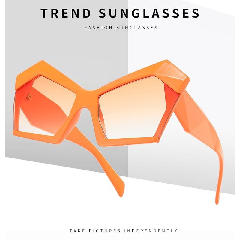 Oversized Square Cateye Polarized Sunglasses Trendy Street Style