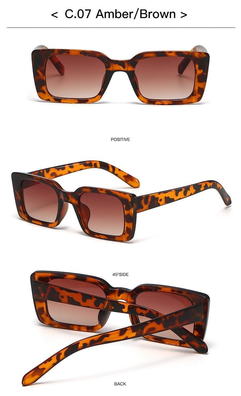 Vintage Rectangle Sunglasses for Women