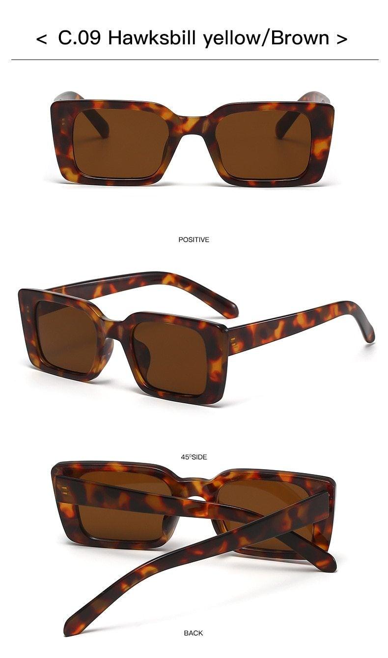 Vintage Rectangle Sunglasses for Women