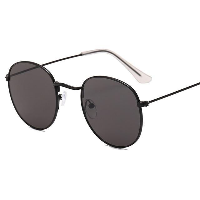 Small Round Polarized Sunglasses Retro Designer Metal Frame UV400