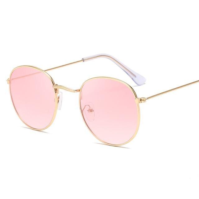 Small Round Polarized Sunglasses Retro Designer Metal Frame UV400