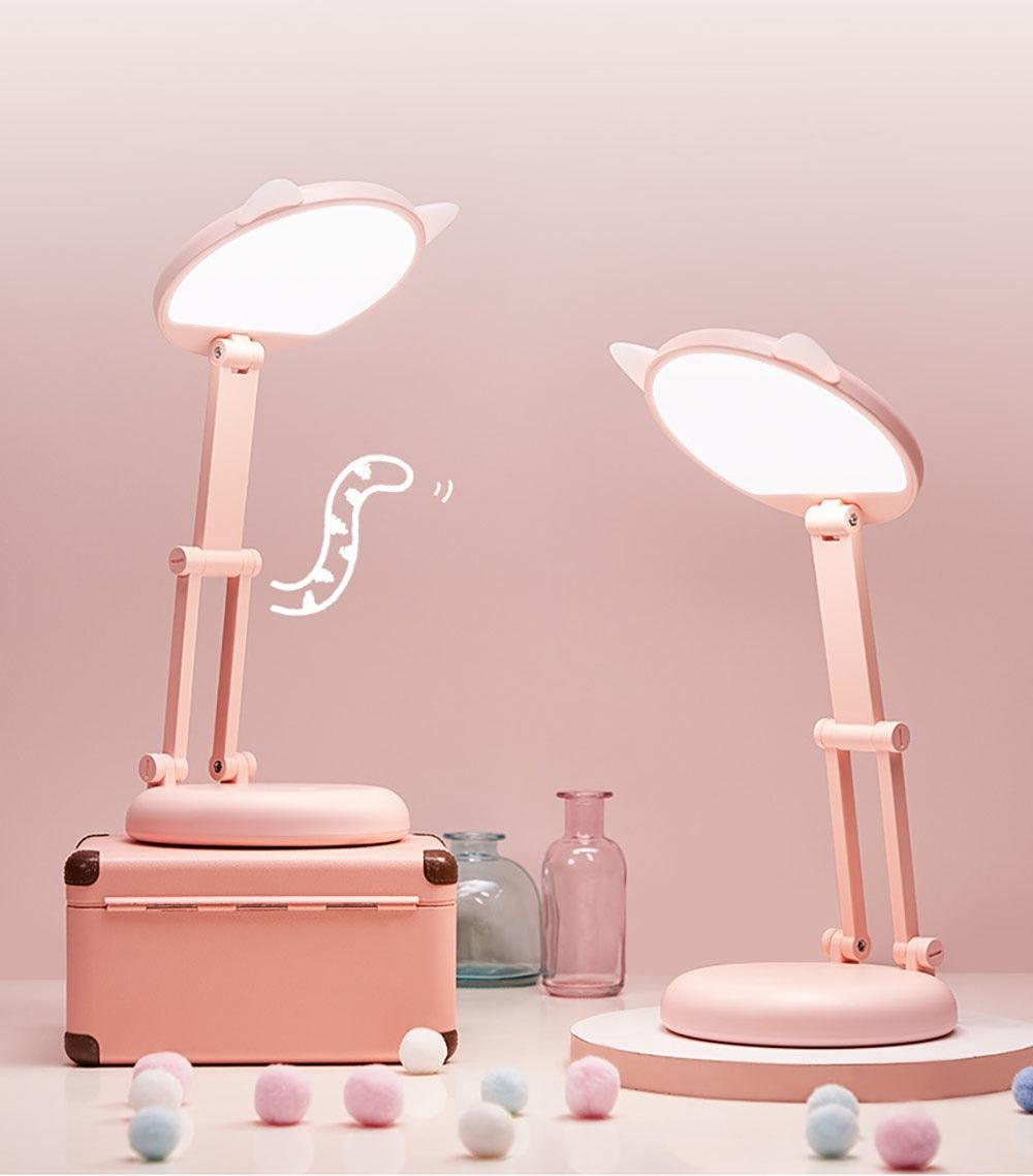Cute Cat LED Desk Lamp - Foldable Eye Protection Study Light