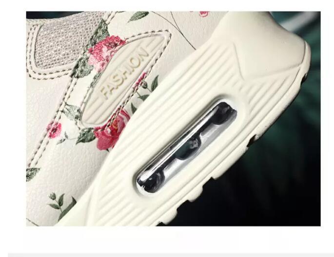 Red Platform Women's Sneakers Lightweight Air Cushion Walking Shoes