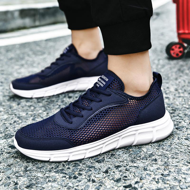 Lightweight Men’s Casual Black Mesh Running Sneakers