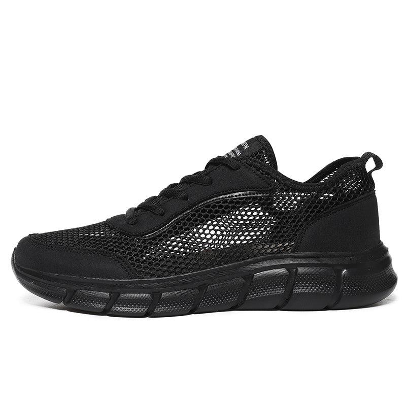 Lightweight Men’s Casual Black Mesh Running Sneakers
