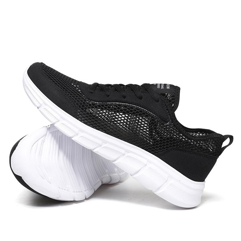 Lightweight Men’s Casual Black Mesh Running Sneakers