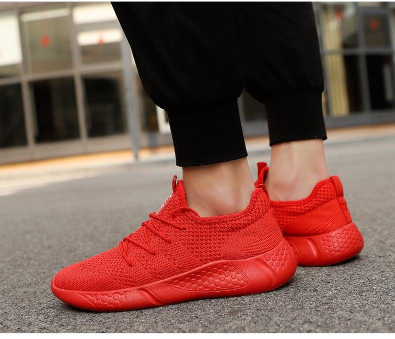 Men's Minimalist Breathable Knit Sneakers for Casual Walking
