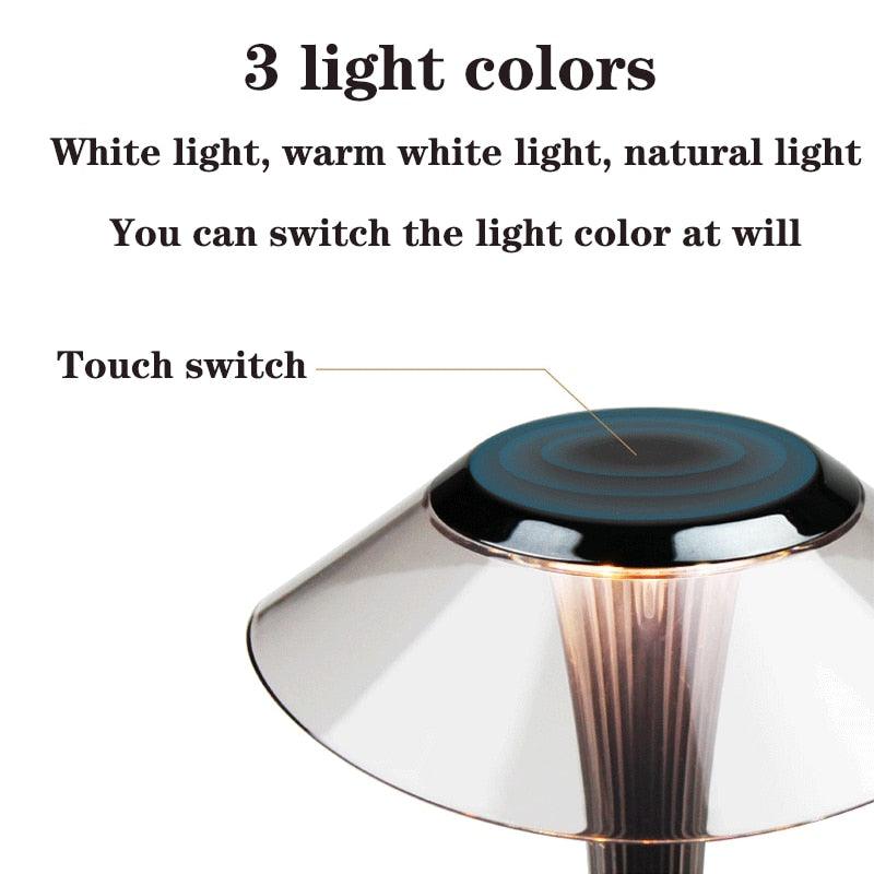Dimmable Crystal LED Desk Lamp with Smart Touch Control