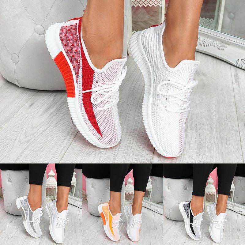 Women's Breathable Mesh Walking Shoes Lightweight Lace Up Sneakers