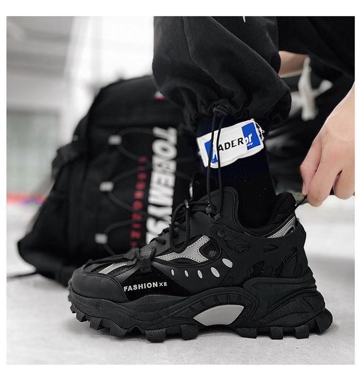 Luxury Men’s High Fashion White Sneakers with Shock Absorption