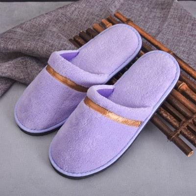 Classic Plush Slip-On House Slippers: Warm Unisex Indoor Footwear