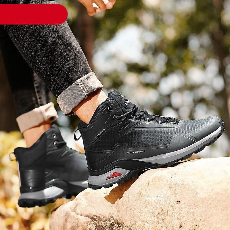 Men's Camouflage Waterproof Hiking Boots with Air Circulation