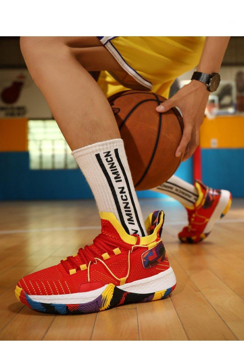 Men's High Top Basketball Shoes Shockproof Cushioning Sneakers