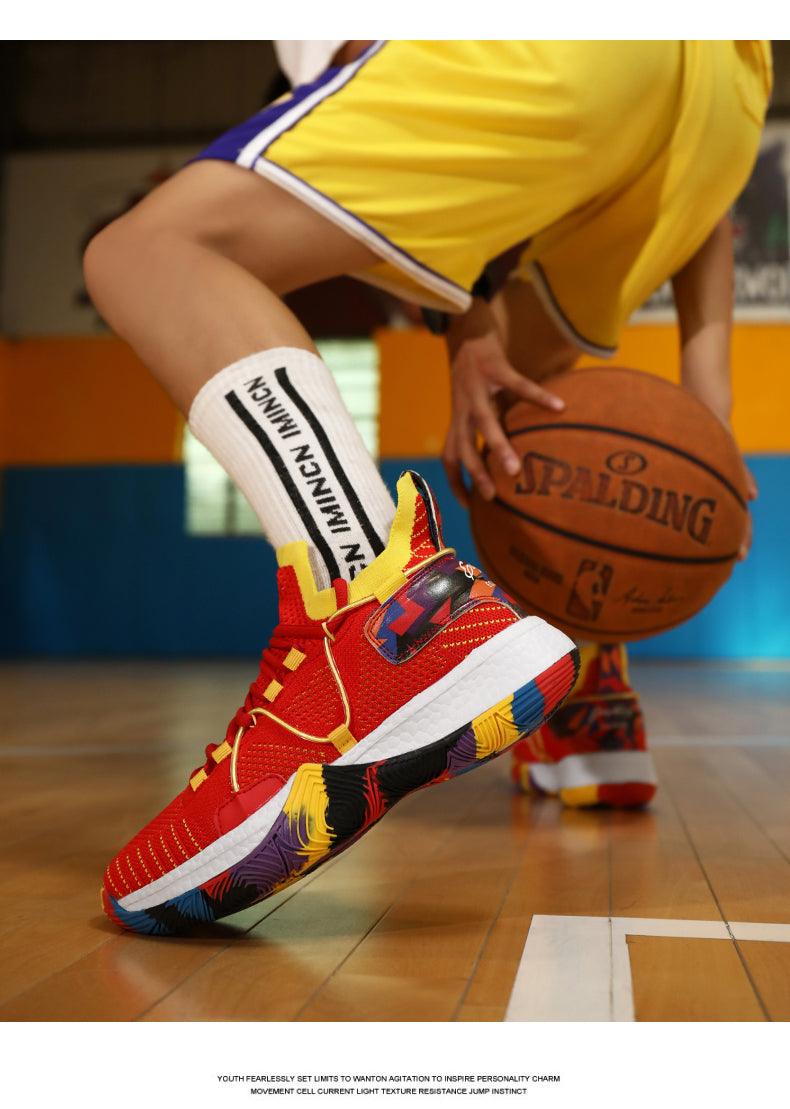 Men's High Top Basketball Shoes Shockproof Cushioning Sneakers