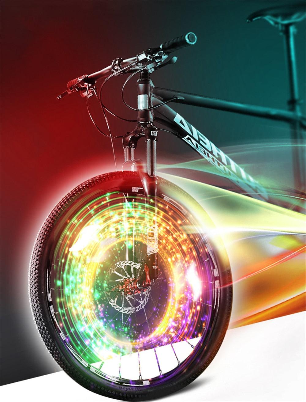 LED Bike Wheel Spoke Lights - Waterproof Night Safety Warning Lamp