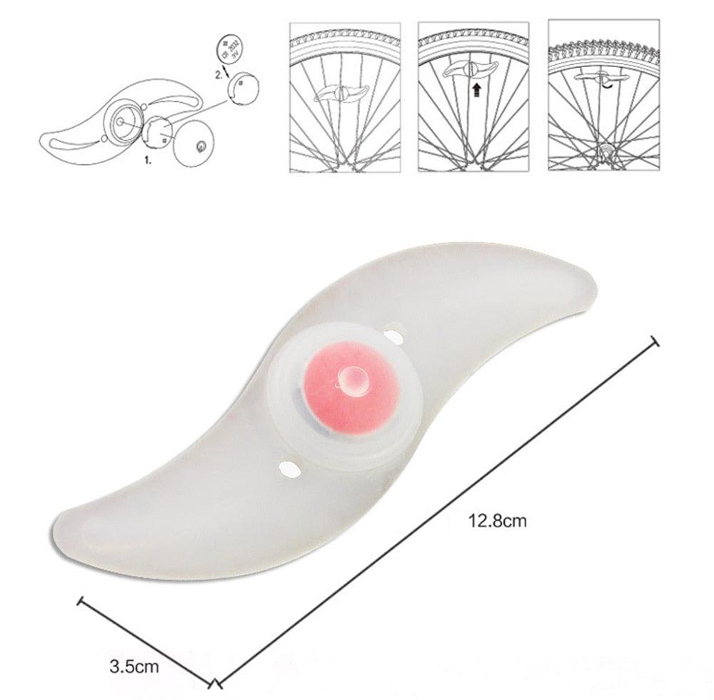 LED Bike Wheel Spoke Lights - Waterproof Night Safety Warning Lamp