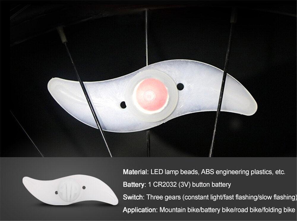 LED Bike Wheel Spoke Lights - Waterproof Night Safety Warning Lamp