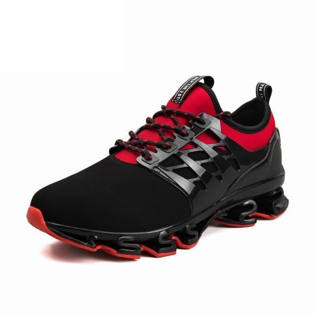 Men's Black Breathable Knit Running Trainers Lightweight Sneakers