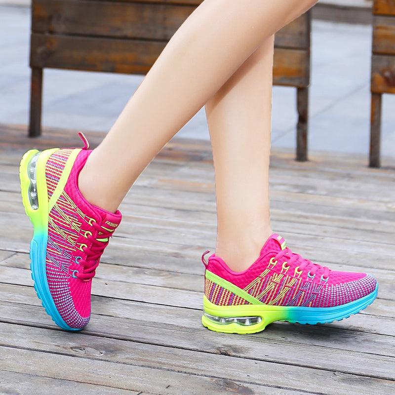 Women’s Athletic Knit Running Sneakers – Breathable Mesh Sport Shoes