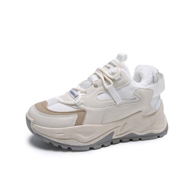 Blue Platform Sneakers Women Casual Lace Up Walking Shoes