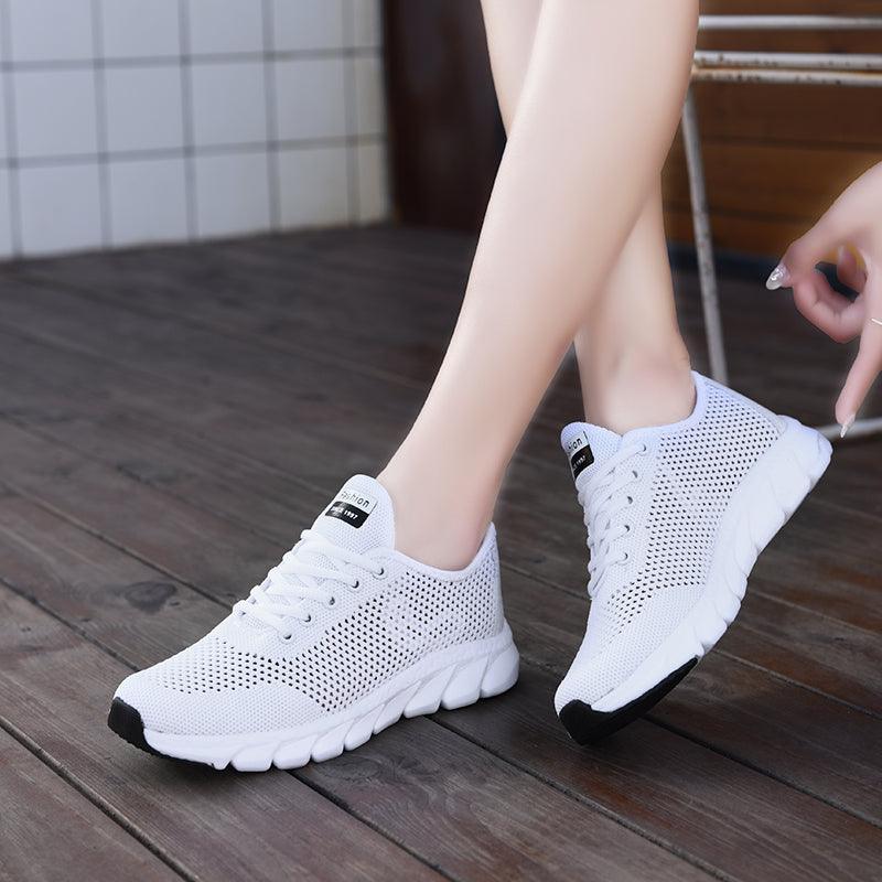 Women's Lightweight Mesh Sneakers - Breathable Non-Slip Walking Shoes