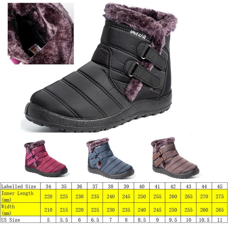 Women’s Fur Lined Waterproof Snow Booties – Warm Winter Shoes