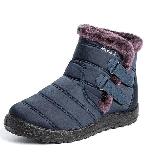 Women’s Fur Lined Waterproof Snow Booties – Warm Winter Shoes