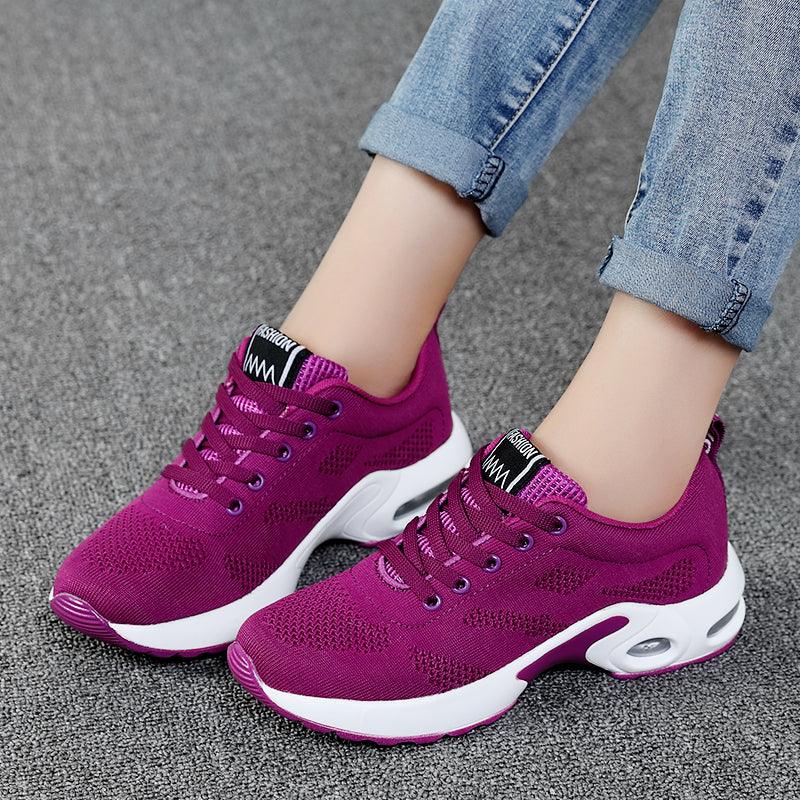 Women’s Air Cushion Mesh Sneakers – Comfortable Running Trainers