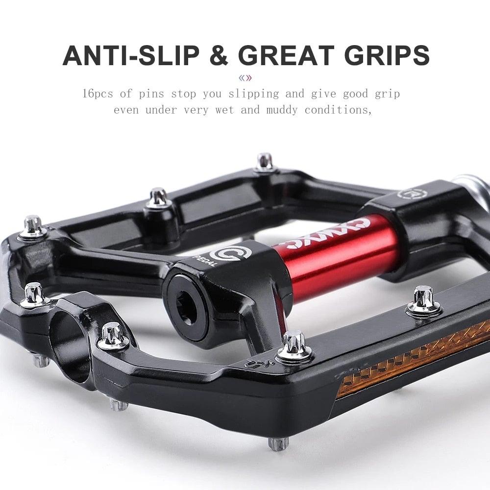 Advanced 4-Bearing Aluminum Flat Platform Mountain Bike Pedals