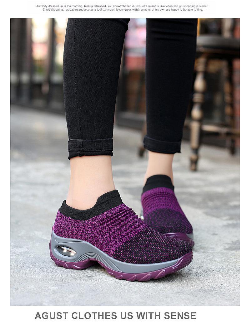 Women's Chunky Platform Sock Sneakers Breathable Mesh Walking Shoes