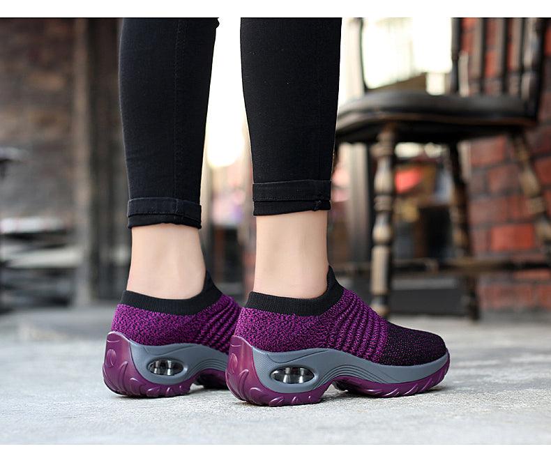 Women's Chunky Platform Sock Sneakers Breathable Mesh Walking Shoes