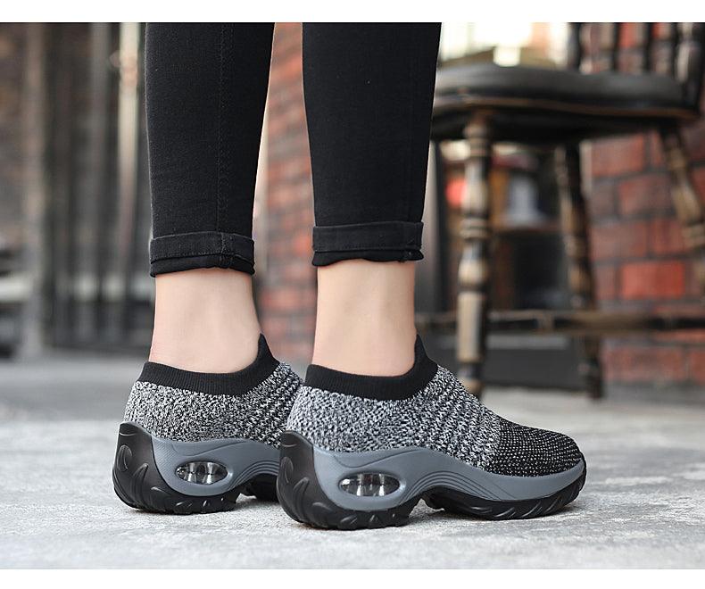 Women's Chunky Platform Sock Sneakers Breathable Mesh Walking Shoes
