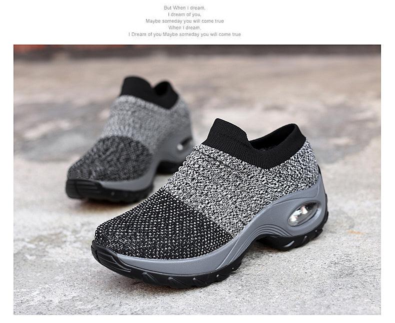 Women's Chunky Platform Sock Sneakers Breathable Mesh Walking Shoes