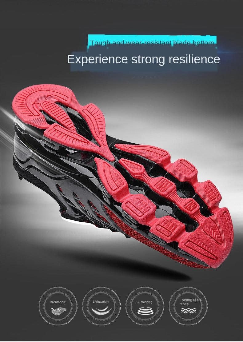 Men's Black Breathable Knit Running Trainers Lightweight Sneakers