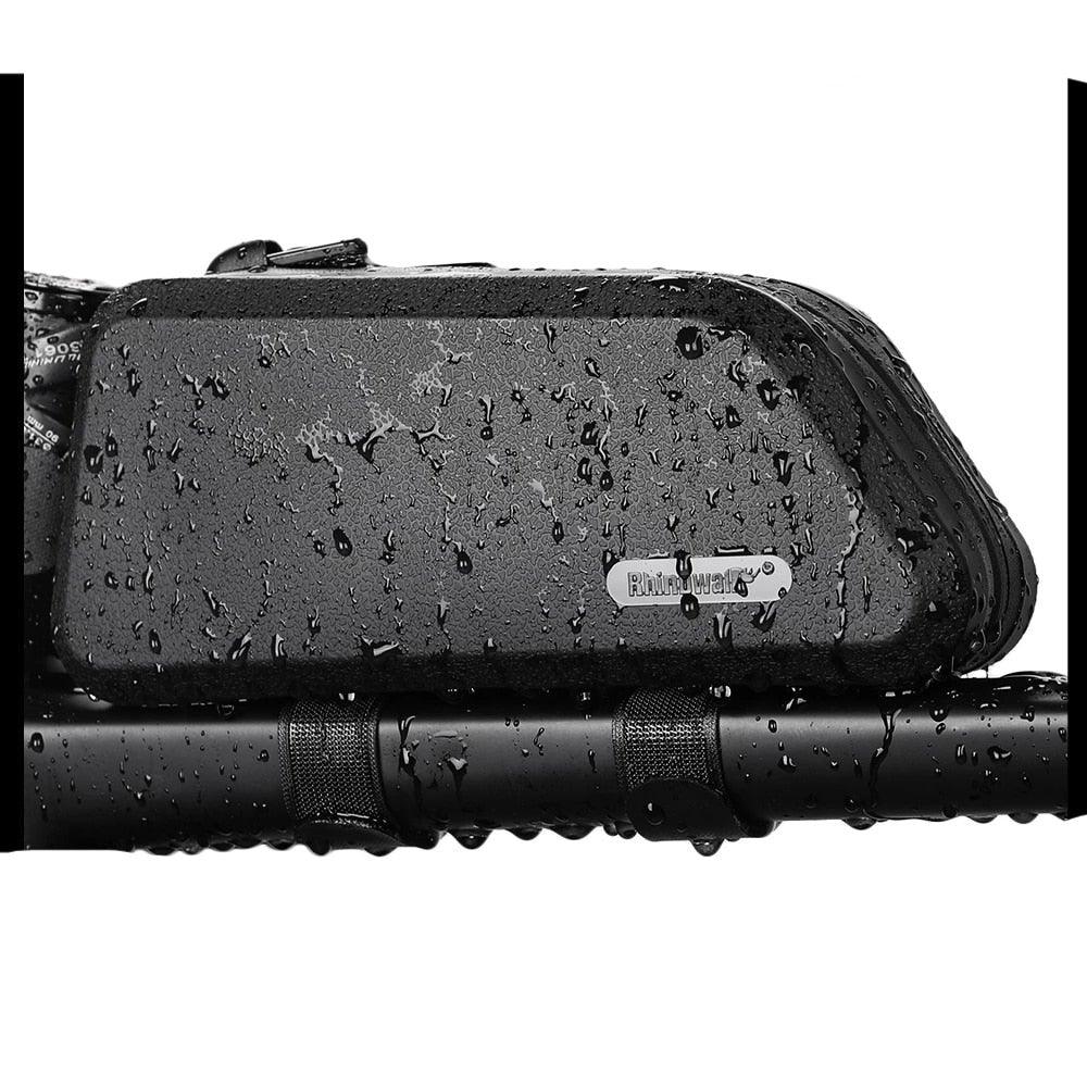 Waterproof Hard Shell Bicycle Top Tube Bag - Stable Cycling Mount