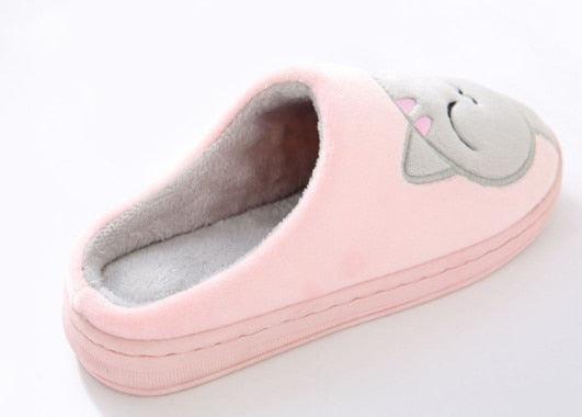 Plush Cat Animal Indoor House Slippers with Memory Foam Comfort