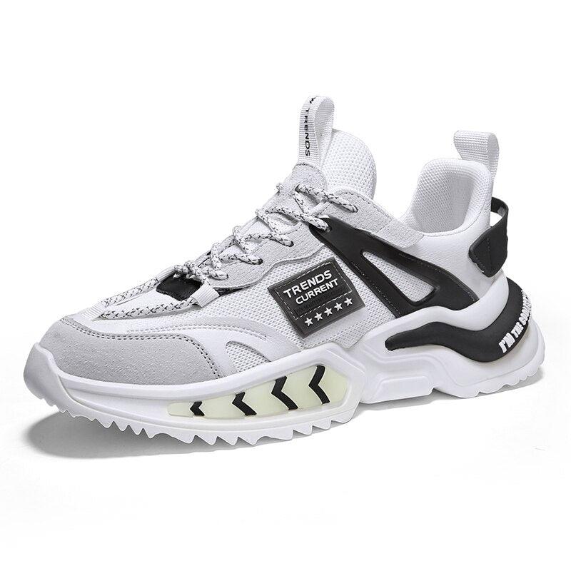 Black Breathable Mesh Slip-On Men's Walking & Gym Sneakers