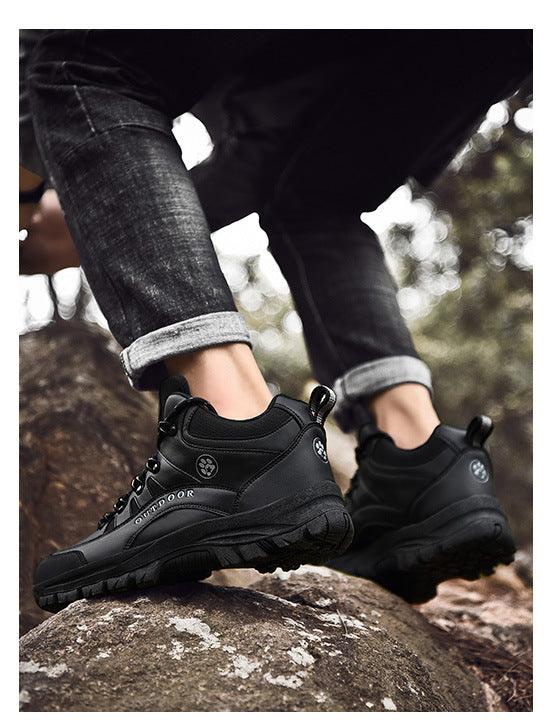 Men's Waterproof Hiking Boots - Durable Outdoor Tactical Snow Shoes
