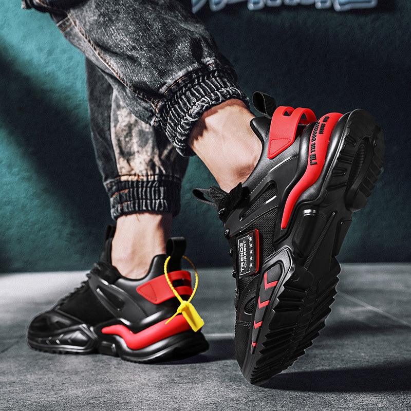 Black Breathable Mesh Slip-On Men's Walking & Gym Sneakers