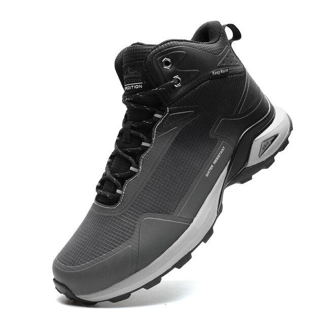 Men's Waterproof Plush Lined Hiking Boots Non-Slip Winter Shoes