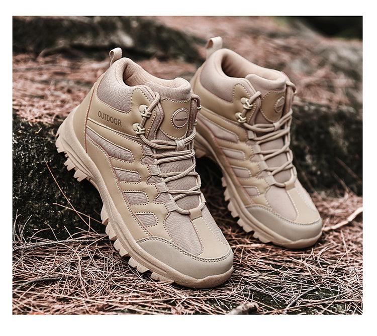 Men's Outdoor Hiking Ankle Boots – Water-Resistant Work Shoes